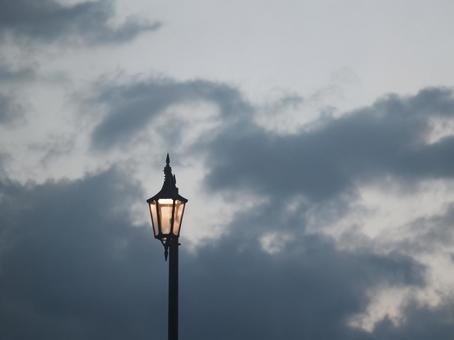 ランプと空 空,背景,屋外での写真素材