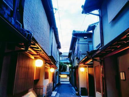 茶屋街の夕暮れ 茶屋街の夕暮れの写真