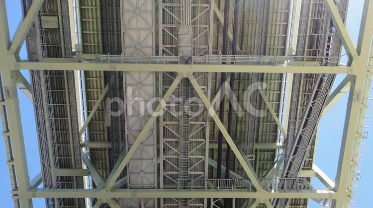 明石海峡大橋　下側 明石海峡大橋,構造,裏側の写真素材