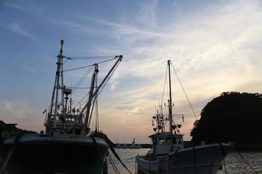 Sunset at Nishina Port, JPG Sunset at Nishina Port, 仁科港, 夕阳, 感情, JPG