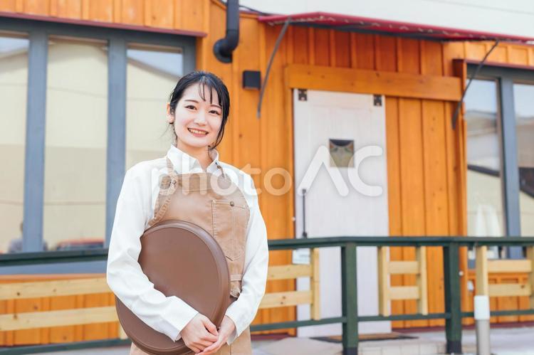 カフェ・飲食店・喫茶店・レストランのスタッフ カフェ,ウエイトレス,飲食店の写真素材