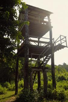 ウォッチングタワー チトワン国立公園 ウォッチングタワー チトワン国立公園 チトワン,ネパール,国立公園の写真素材
