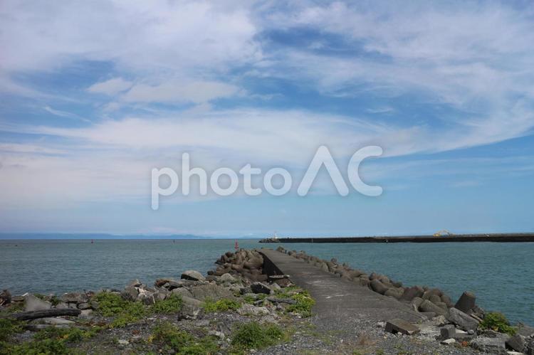 大井川港の海 港,岸壁,海の写真素材