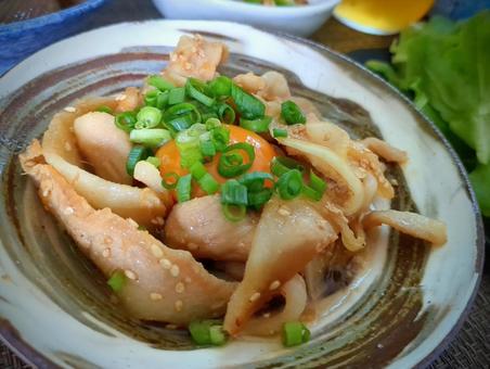 豚トロ甘辛煮 豚肉,豚トロ,煮込みの写真素材