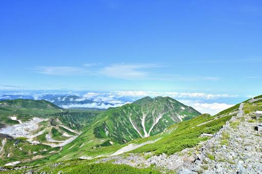 どこまでも広がる真夏の立山の天空風景 どこまでも広がる真夏の立山の天空風景 爽やかな,立山,立山連峰の写真素材