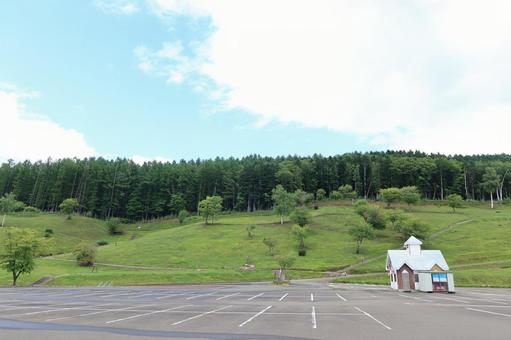 夏の芝ざくら滝上公園 夏の芝ざくら滝上公園 公園,丘,山の写真素材