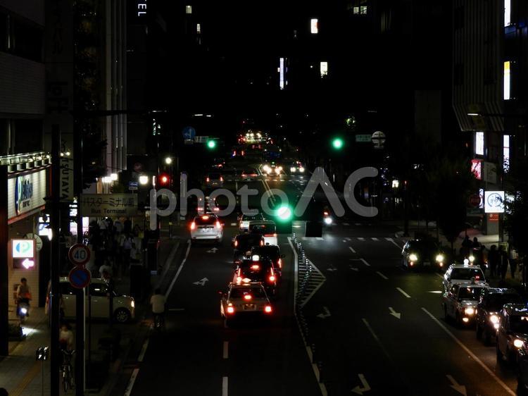 夜の仙台市南町通2 仙台市,南町通,南町通りの写真素材