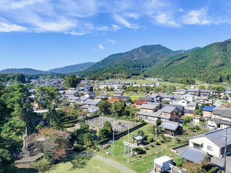 岐阜関ケ原古戦場記念館から笹尾山側の眺望 岐阜関ケ原古戦場記念館,関ヶ原,笹尾山の写真素材