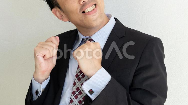 仕事がうまくいってルンルンの男性 ビジネス,男性,ビジネスマンの写真素材
