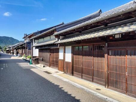 旧東海道「関宿」の町並み 関宿,旧東海道,宿場町の写真素材