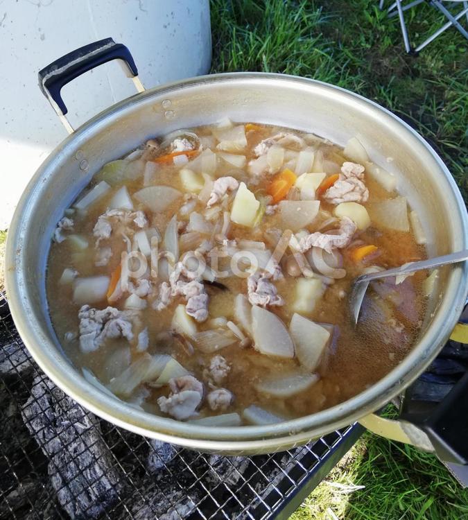 芋煮会（豚汁） 芋煮会,豚汁,スープの写真素材