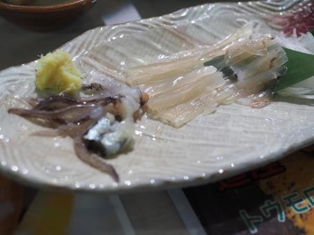 イカの刺身 イカの刺身 イカ,刺身,海鮮の写真素材