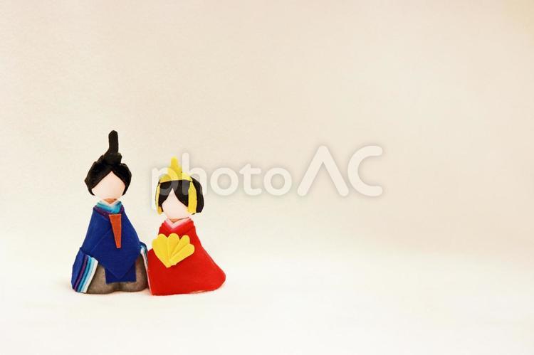 手作りのひな人形 おひなさま,お祝い,お雛様の写真素材