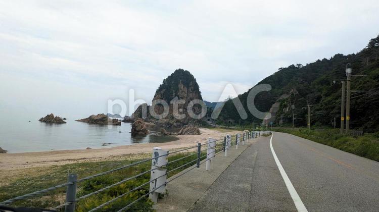 笹川流れ(新潟) 自然,道路,海の写真素材