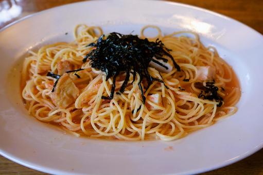 パスタ店の博多明太子スパゲッティ パスタ店の博多明太子スパゲッティ パスタ,スパゲッティ,博多明太子の写真素材