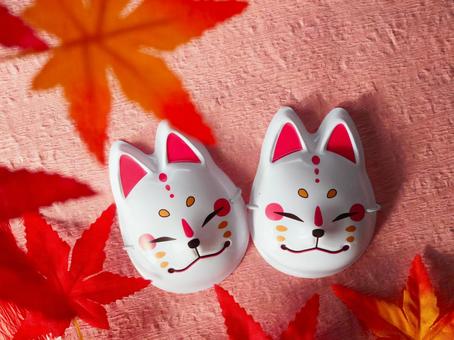 狐のお面.7 狐のお面.7 狐,お面,秋の写真素材