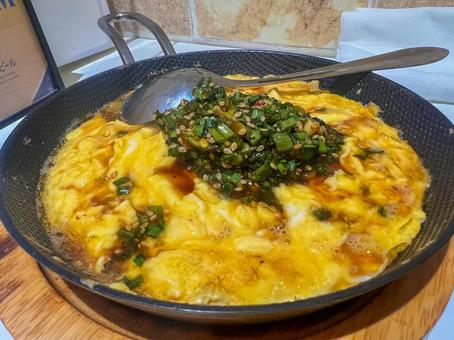 ニラたま ニラたま,ニラ玉,ニラの写真素材