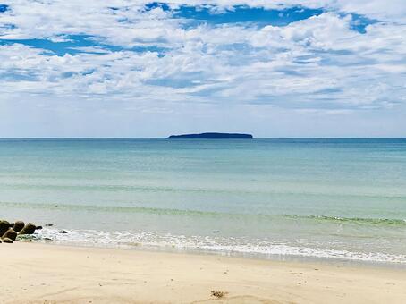 玄界灘の相島 玄界灘,相島,青い海の写真素材