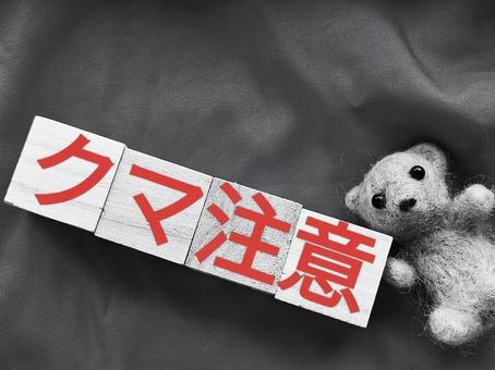 クマに注意 クマ,くま,熊の写真素材