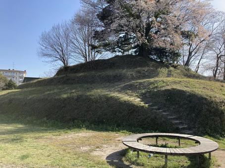 史跡　大庭鶏塚古墳 史跡,大庭鶏塚,大庭鶏塚古墳の写真素材