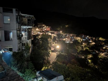 台湾の夜景夜景 旅,背景,異国の写真素材