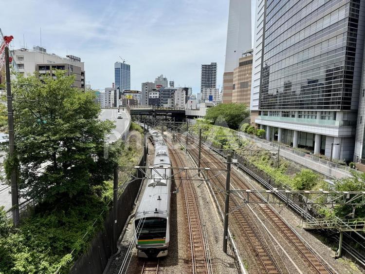 池袋大橋から見た線路 池袋,jr,埼京線の写真素材