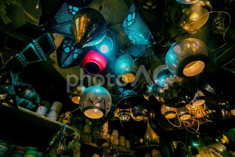 【エジプト】カイロのハン・ハリーリ市場 市場,エジプト,カイロの写真素材
