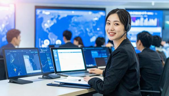国際会議で通訳をする女性 国際会議で通訳をする女性の写真