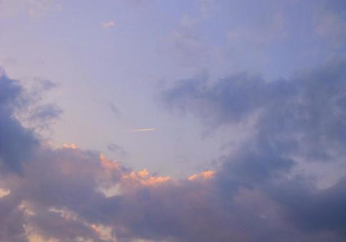 夕暮れの雲 夕暮れの雲の写真