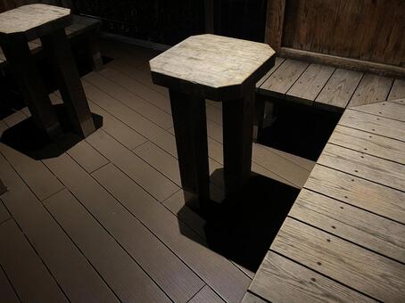 夜の休憩スペース2 休憩,休憩スペース,休憩スポットの写真素材