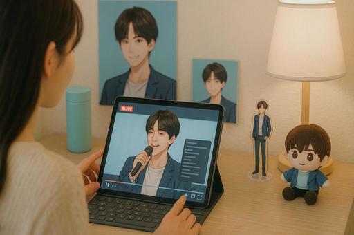 推し活女子の写真