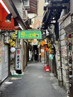 新宿の飲み屋街　　思い出横丁 雑踏,雑然,新宿の写真素材