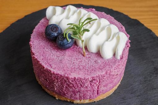 ブルーベリーケーキ ケーキ,スイーツ,ブルーベリーの写真素材