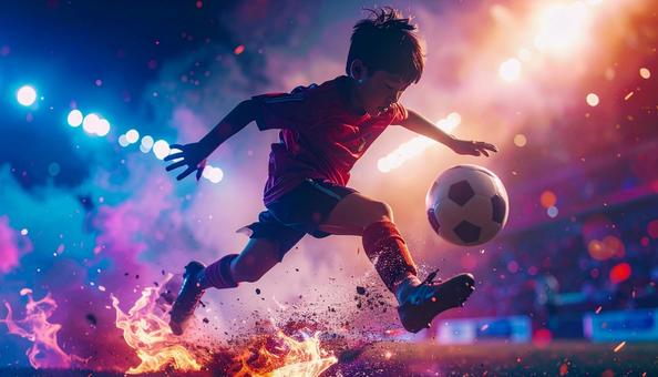 サッカー少年 サッカー少年の写真