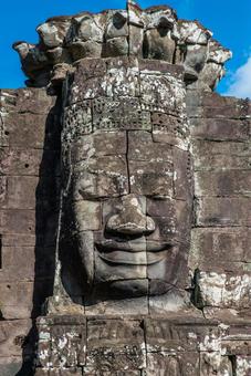 カンボジア・バイヨン寺院の顔 カンボジア・バイヨン寺院の顔の写真