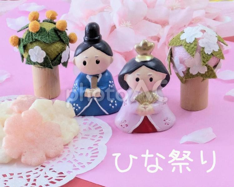 ひな祭りと花あられ ひな祭り,お雛様,春の写真素材