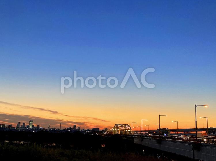 夕暮れ 夕暮れ,夕焼け,夕映えの写真素材