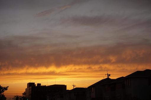 夕焼けの写真