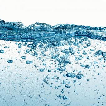 水の表面と気泡が織りなすクリアな世界 水の表面と気泡が織りなすクリアな世界の写真