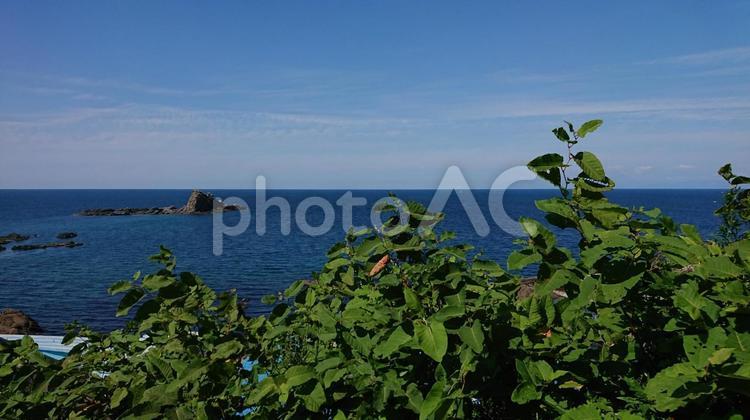 海が見える風景 海,青空,風景の写真素材