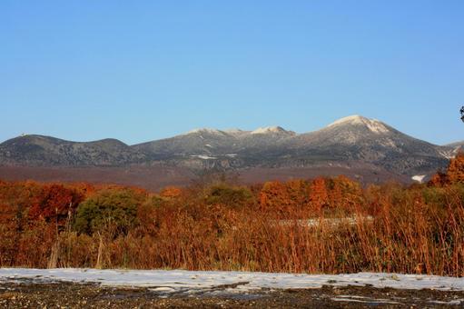 八甲田山_沖揚平から 八甲田山_沖揚平から 空,風景,秋の写真素材