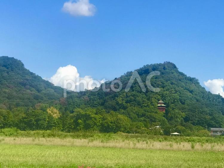 田舎の風景 田舎,山,風景の写真素材
