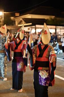 《西馬音内盆踊り》秋田県雄勝郡羽後町 西馬音内盆踊り,西馬音内の盆踊り,羽後町の写真素材