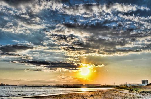 海辺・夕焼け 海辺・夕焼けの写真