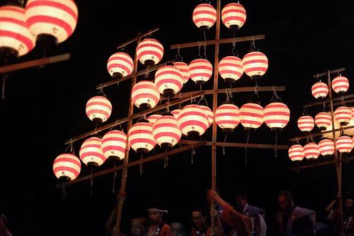 幻想的な祭りの風景 祭の夜,村の祭り,提灯祭の写真素材