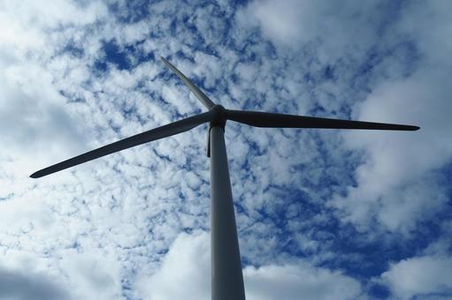 風力発電 空,エネルギー,風の写真素材