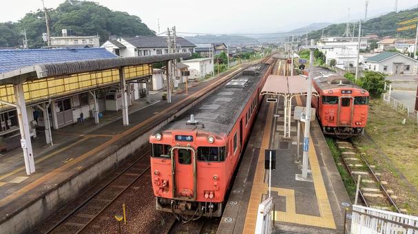 Photo, jr, san-in main line, a mountain line, 