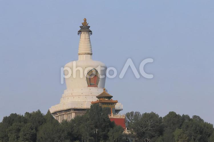 中国　北京の北海公園 中国,北京,北京市の写真素材