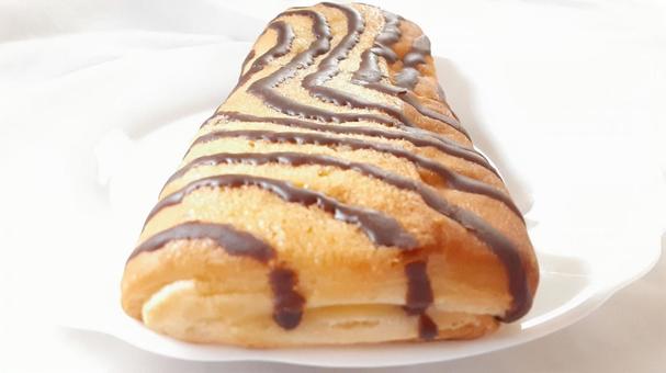 チョコ付き菓子パン・2 菓子パン,パン,食べ物の写真素材