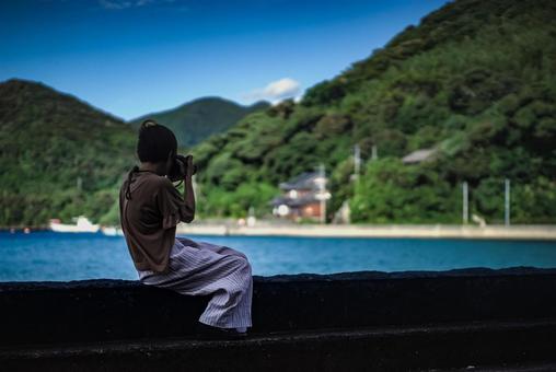 Photo, female, people, landscape, 